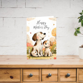 Cute Mother’s Day Dog Card Feestdagen Kaart