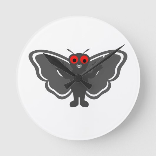 Cute Mothman Ronde Klok (Voorkant)