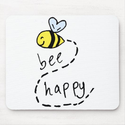 Cute Motivatie Bee Mousepad Muismat (Voorkant)