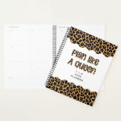Cute Motivational Monogram Year Leopard Pattern Planner (Display)