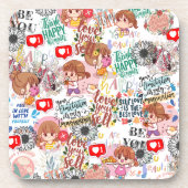 Cute Motivational – Positive Quote Kawaii  Bier Onderzetter (Voorkant)