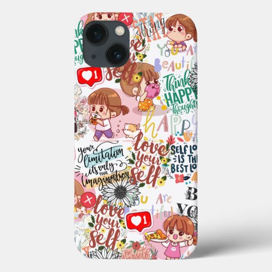 Cute Motivational – Positive Quote Kawaii  Case-Mate iPhone Case (Achterkant)