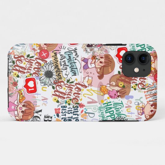 Cute Motivational – Positive Quote Kawaii Case-Mate iPhone Case (Achterkant (horizontaal))