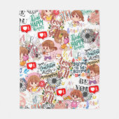 Cute Motivational – Positive Quote Kawaii  Fleece Deken (Voorkant)