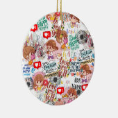 Cute Motivational – Positive Quote Kawaii Keramisch Ornament (Rechts)