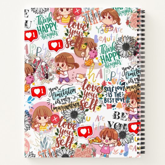 Cute Motivational – Positive Quote Kawaii  Notitieboek (Achterkant)