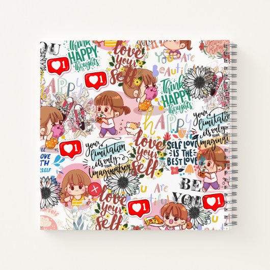Cute Motivational – Positive Quote Kawaii  Notitieboek (Achterkant)