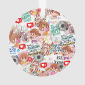 Cute Motivational – Positive Quote Kawaii  Ornament (achterkant)