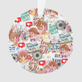 Cute Motivational – Positive Quote Kawaii  Ornament (voorkant)