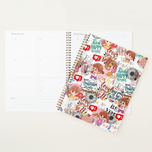 Cute Motivational – Positive Quote Kawaii Planner (Display)