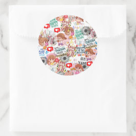 Cute Motivational – Positive Quote Kawaii Ronde Sticker