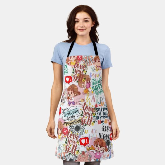 Cute Motivational – Positive Quote Kawaii  Schort (Gedragen)