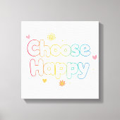 Cute Motivational Typography with Sparkles Canvas Afdruk (Voorkant)