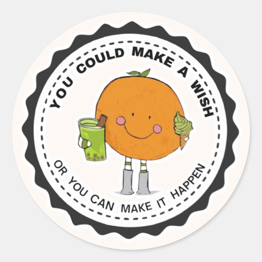 Cute motiverende voedsel citat stickers (Voorkant)