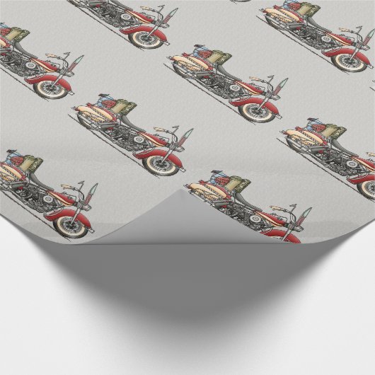 Cute Motorcycle Cadeaupapier (Hoek)