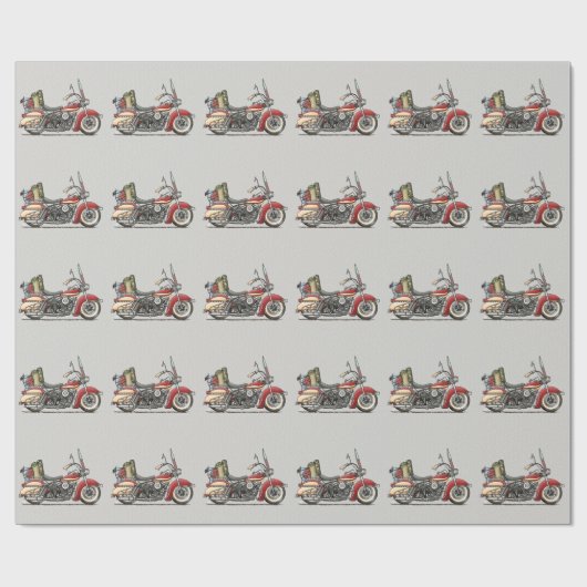 Cute Motorcycle Cadeaupapier (Vlak)