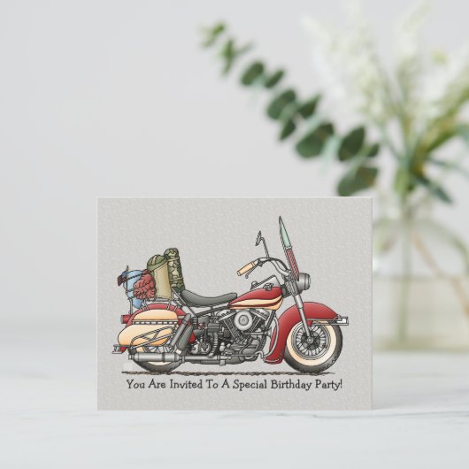 Cute Motorcycle Kaart (Staand voorkant)