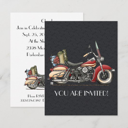 Cute Motorcycle Kaart (Voorkant / Achterkant)