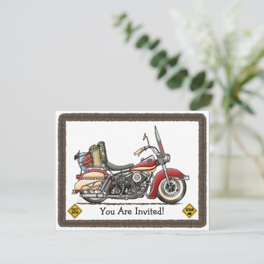 Cute Motorcycle Kaart (Staand voorkant)