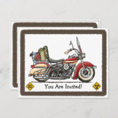 Cute Motorcycle Kaart (Voorkant / Achterkant)