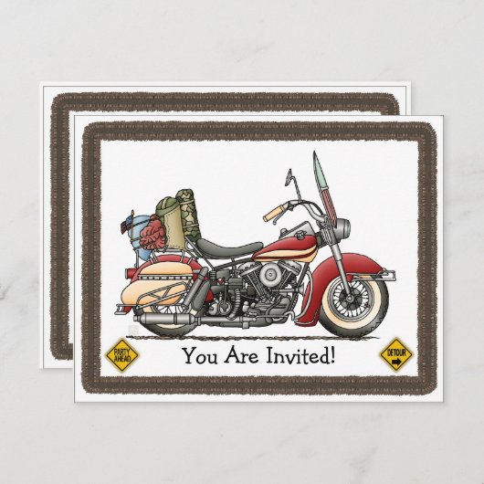 Cute Motorcycle Kaart (Voorkant / Achterkant)