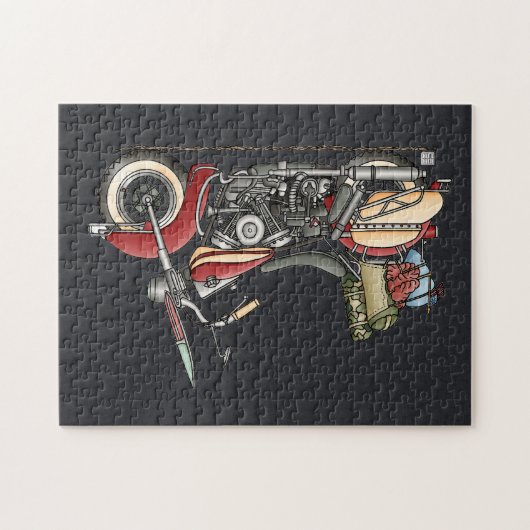 Cute Motorcycle Legpuzzel (Horizontaal)
