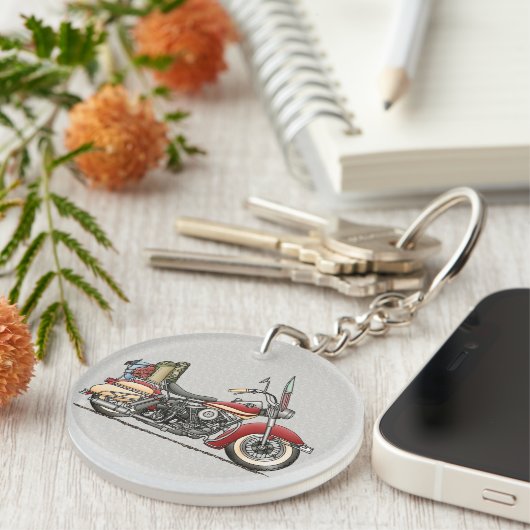 Cute Motorcycle Sleutelhanger (Voorkant Rechts)