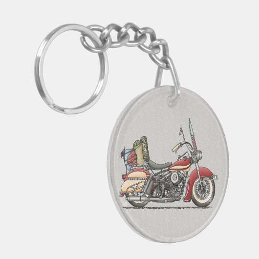 Cute Motorcycle Sleutelhanger (Voorkant Links)