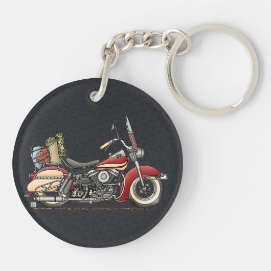 Cute Motorcycle Sleutelhanger (Achterkant)