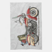 Cute Motorcycle Theedoek (Verticaal)