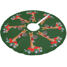 Cute Motorised Cartoon Horse Tree Skirt Kerstboom Rok