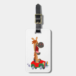 Cute Motorized Cartoon Horse Bagagelabel