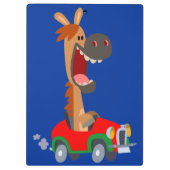 Cute Motorized Cartoon Horse Clipboard Klembord (Achterkant)
