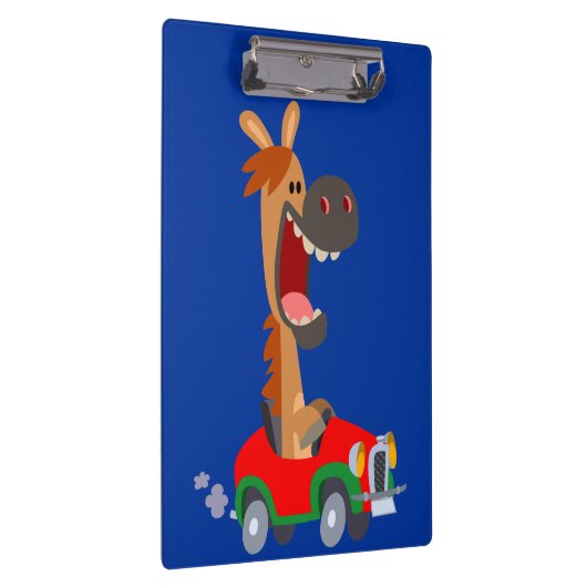 Cute Motorized Cartoon Horse Clipboard Klembord (Rechts)