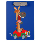 Cute Motorized Cartoon Horse Clipboard Klembord (Voorkant)