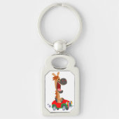 Cute Motorized Cartoon Horse Metal Sleutelhanger (Voorkant)