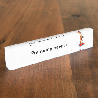 Cute Motorized Cartoon Horse Name Bord Naambordje