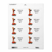 Cute Motorized Cartoon Horse Shipping Label (Full Sheet)