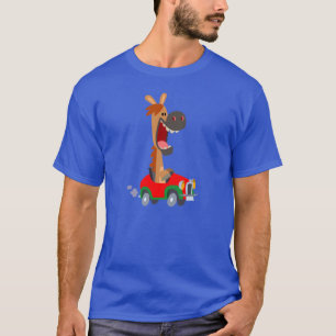Cute Motorized Cartoon Horse T-Shirt