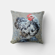 Cute Mottled Bantam Cochin Chicken Pillow