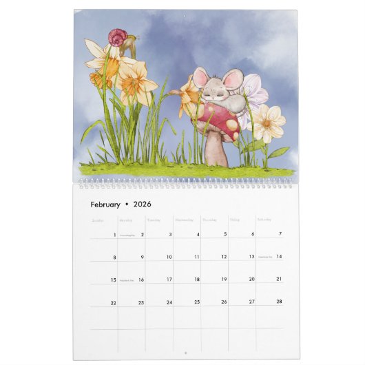 Cute Mouse 2023-agenda Kalender (Feb 2026)