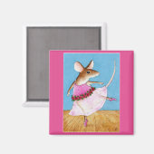 Cute mouse ballerina magnet (Voorkant / Achterkant)