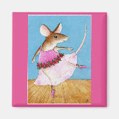 Cute mouse ballerina magnet (Voorkant)