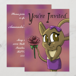 Cute Mouse Birthday Party Kaart