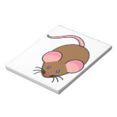 Cute mouse cartoon notitieblok (Linkerzijde)