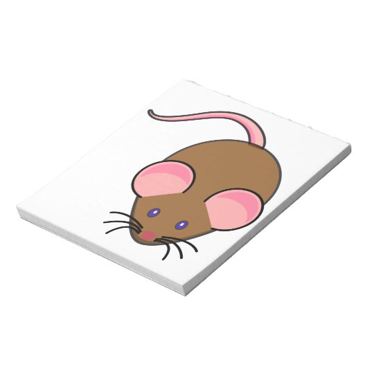 Cute mouse cartoon notitieblok (Linkerzijde)