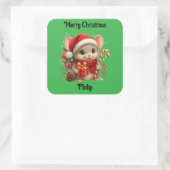 cute mouse Christmas holiday Sticker (Tas)