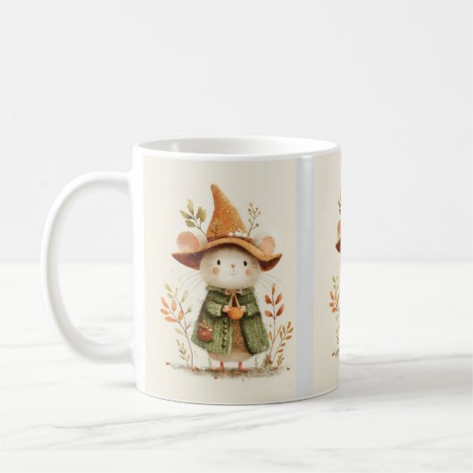 Cute Mouse Coffee Mug – Cozy Animal Art Koffiemok (Links)