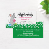 Cute mouse crochet breitting homespun garens visitekaartje (Bureau)