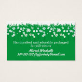 Cute mouse crochet breitting homespun garens visitekaartje (Achterkant)